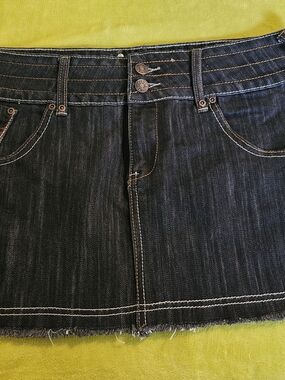 Dark Wash Denim Mini Skirt - Classic Casual